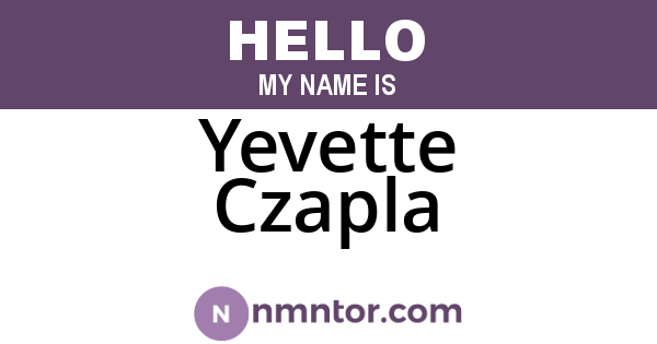 Yevette Czapla