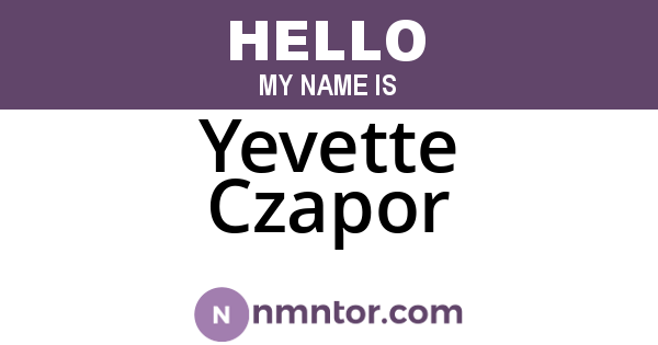 Yevette Czapor