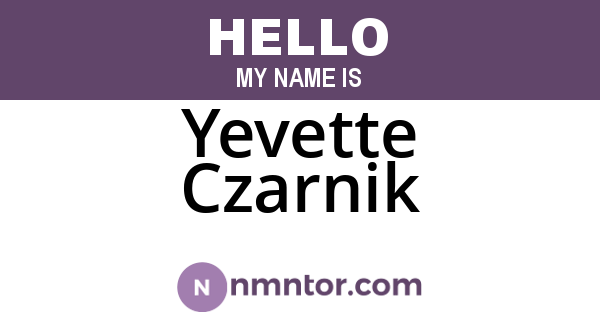 Yevette Czarnik