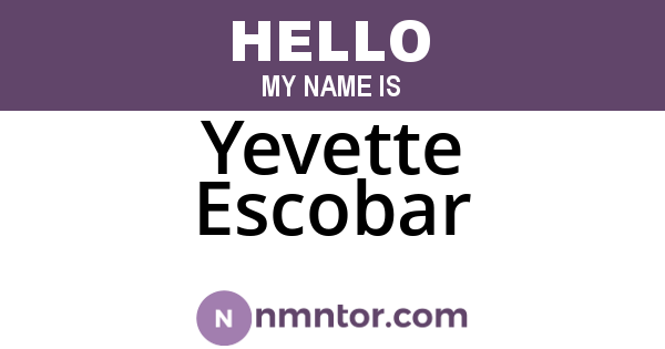 Yevette Escobar