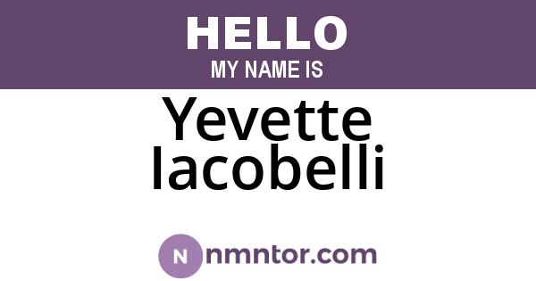 Yevette Iacobelli