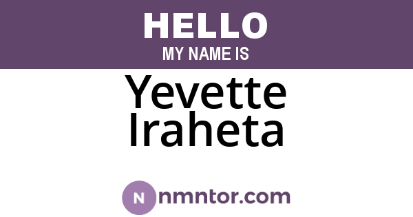Yevette Iraheta