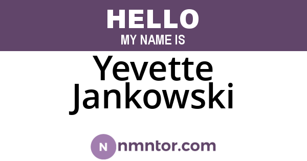 Yevette Jankowski