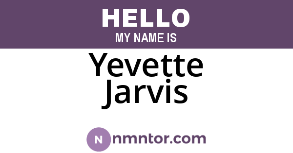 Yevette Jarvis