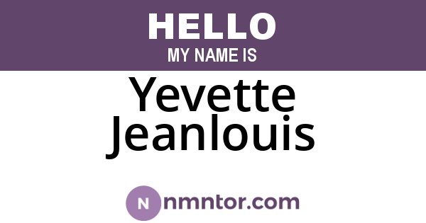 Yevette Jeanlouis