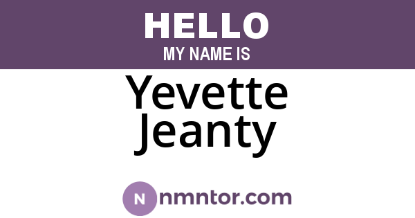 Yevette Jeanty