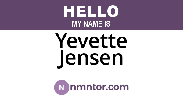 Yevette Jensen