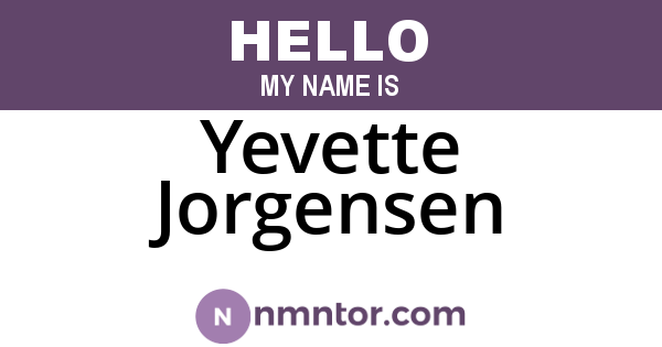 Yevette Jorgensen