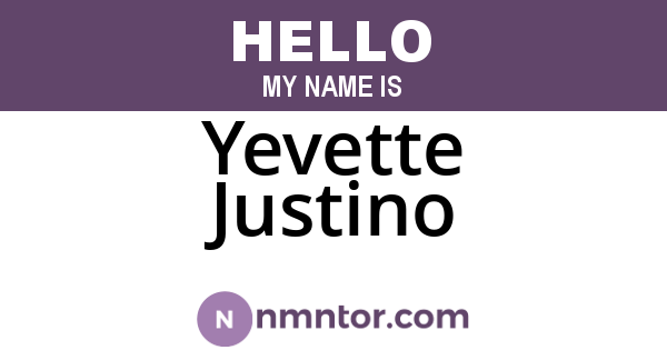 Yevette Justino