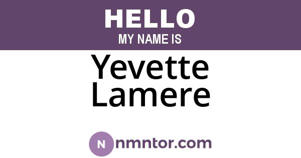 Yevette Lamere