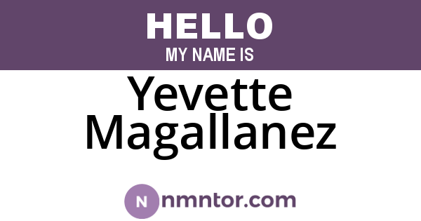 Yevette Magallanez