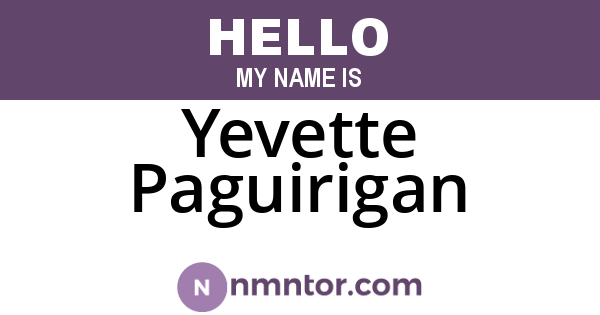 Yevette Paguirigan