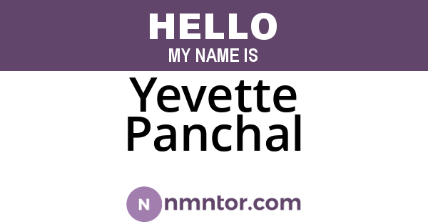 Yevette Panchal