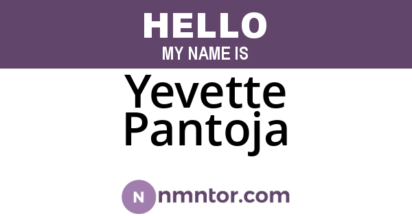Yevette Pantoja