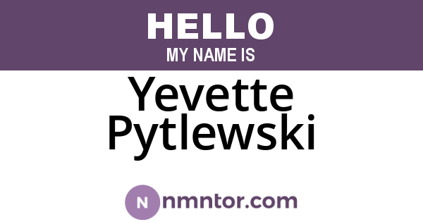 Yevette Pytlewski