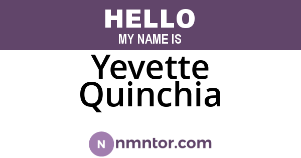 Yevette Quinchia