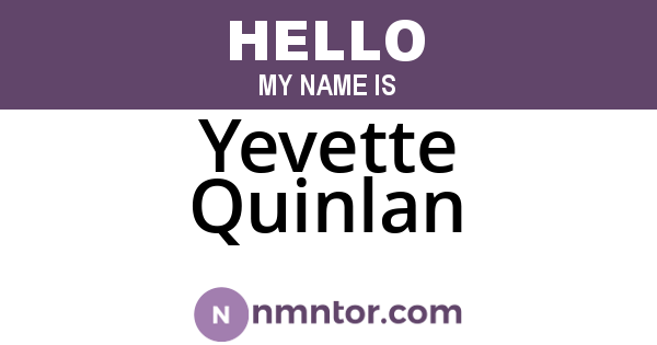 Yevette Quinlan