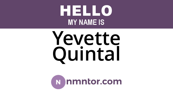 Yevette Quintal