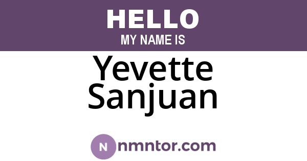 Yevette Sanjuan
