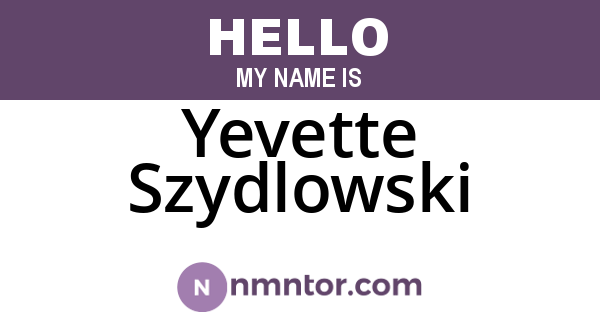 Yevette Szydlowski