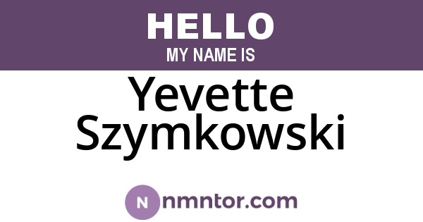 Yevette Szymkowski