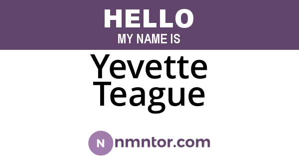 Yevette Teague
