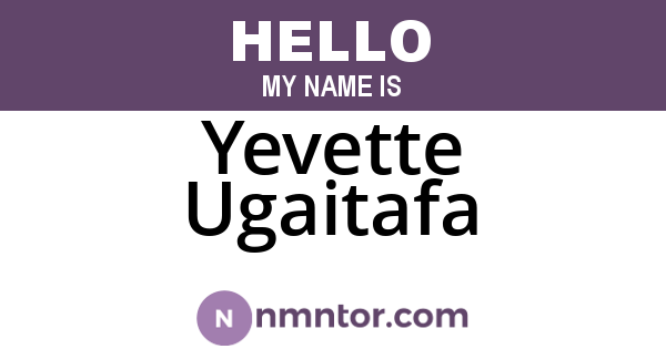 Yevette Ugaitafa