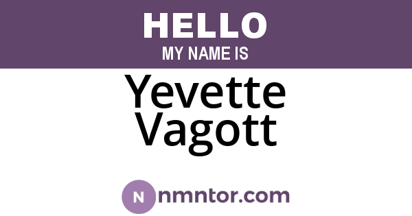 Yevette Vagott