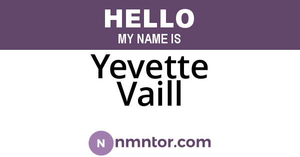 Yevette Vaill