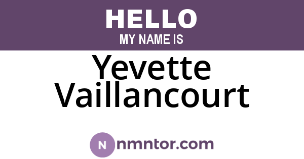 Yevette Vaillancourt