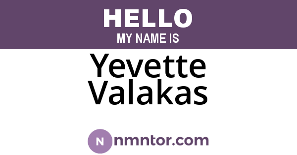 Yevette Valakas