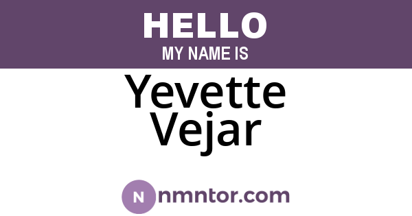 Yevette Vejar