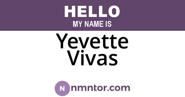Yevette Vivas