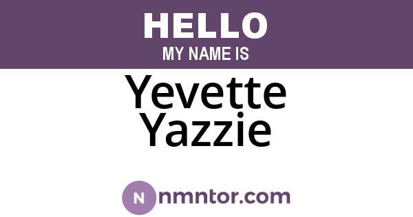 Yevette Yazzie