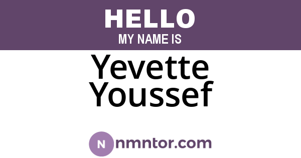 Yevette Youssef