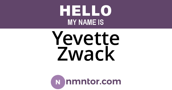 Yevette Zwack