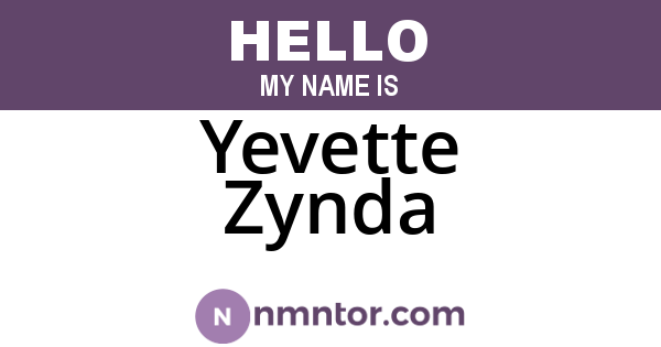 Yevette Zynda