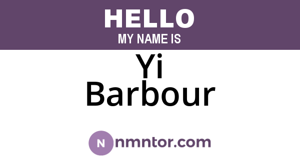 Yi Barbour
