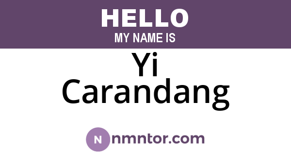 Yi Carandang