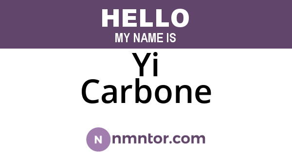 Yi Carbone