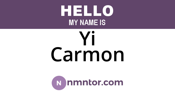Yi Carmon