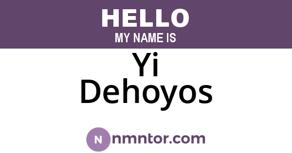 Yi Dehoyos
