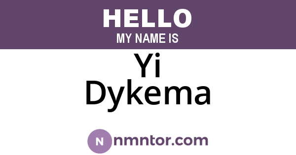 Yi Dykema