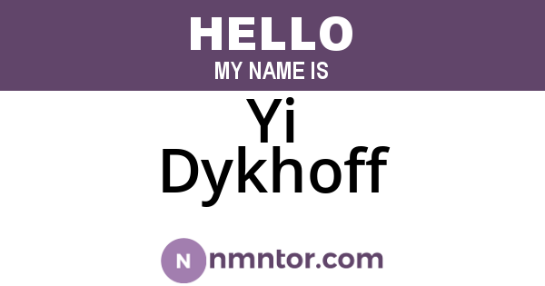 Yi Dykhoff