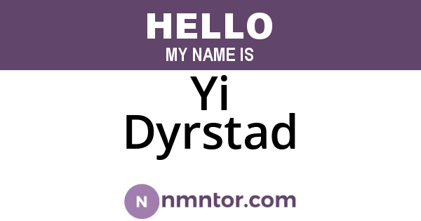 Yi Dyrstad