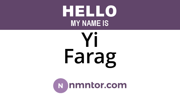 Yi Farag
