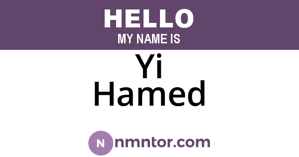 Yi Hamed