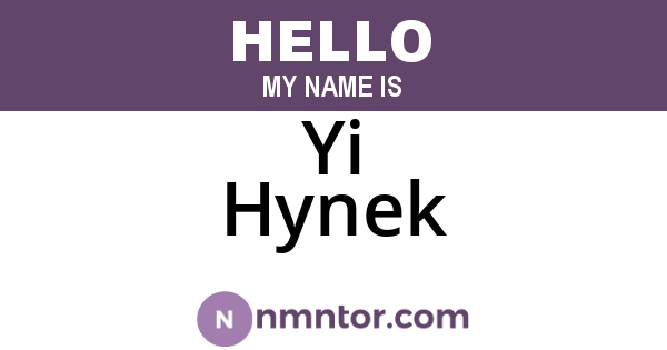 Yi Hynek