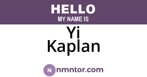 Yi Kaplan