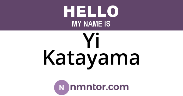 Yi Katayama